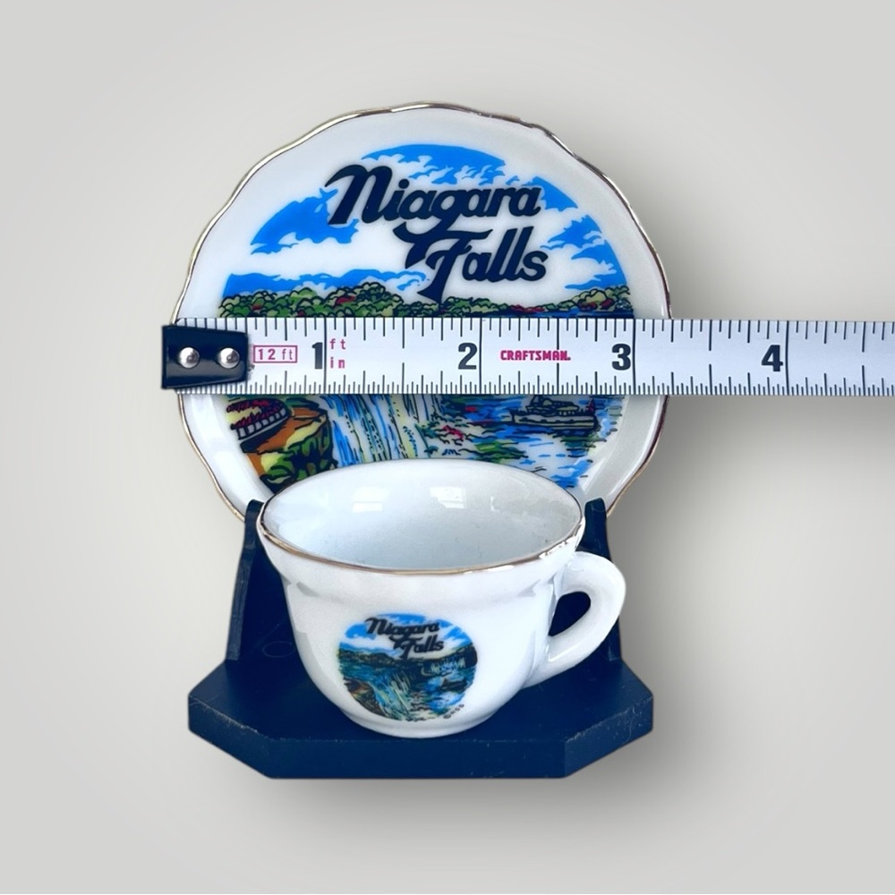 Niagara Falls Mini Plate & Cup Souvenir - Picture 2 of 8